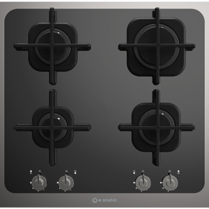 Hob - 60cm size (1014584002) Gas - glass - stainless steel Symbol 60